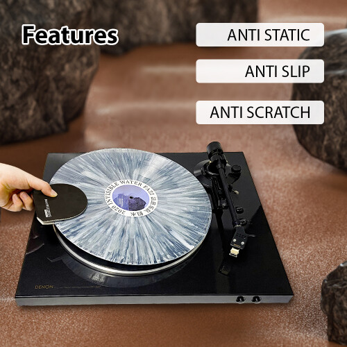 2 Stück Vinyl-Schallplatten-Clip-Mitt 18  9  0,2 cm Schwarz 1