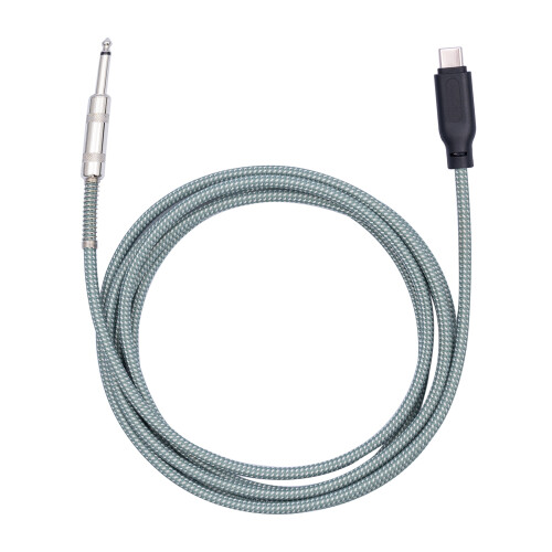 6,35 mm auf Type-C Audio-Kabel, 3,0 m, grün abgeschirmt 2