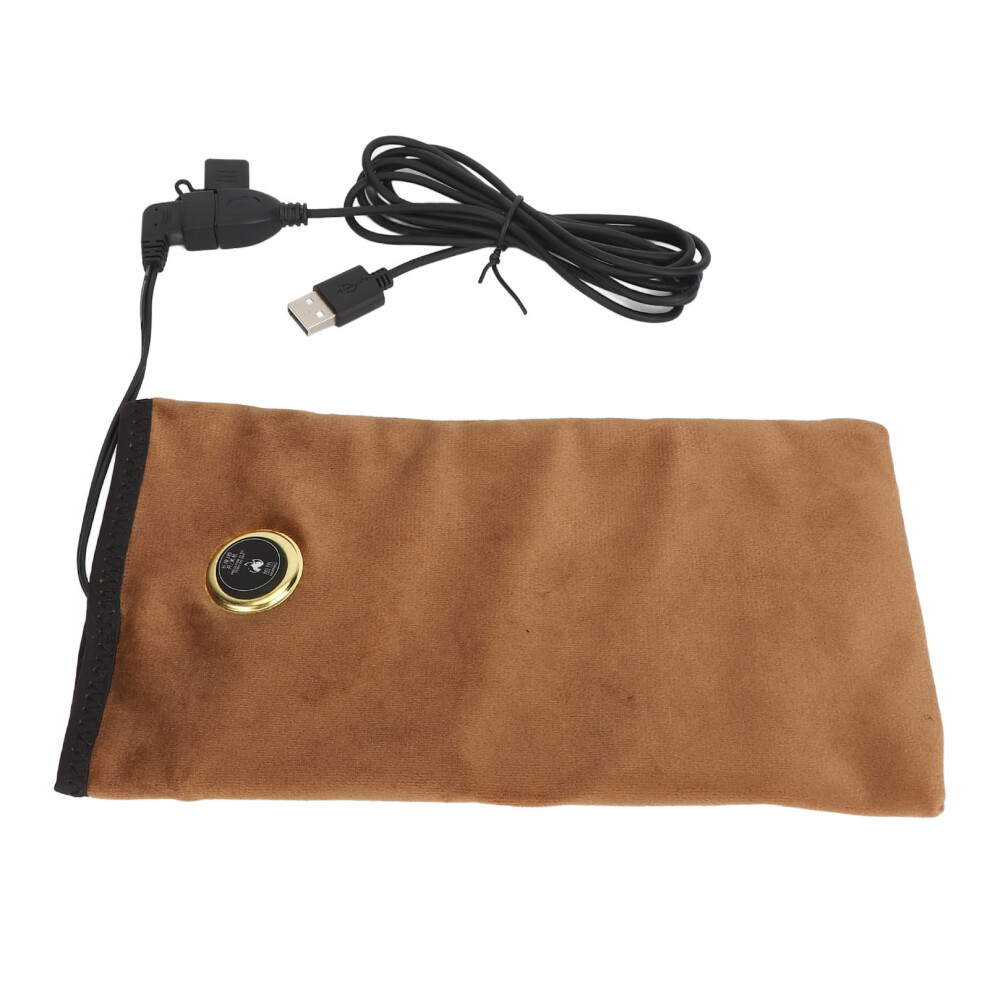USB Heated Hand Warmer Bag, 3 Gear, Carbon Fiber, 12.5x23.5cm