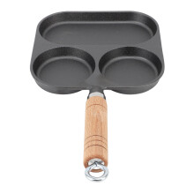 3-teilige Frühstückspfanne aus Gusseisen 18,5  18,5 cm