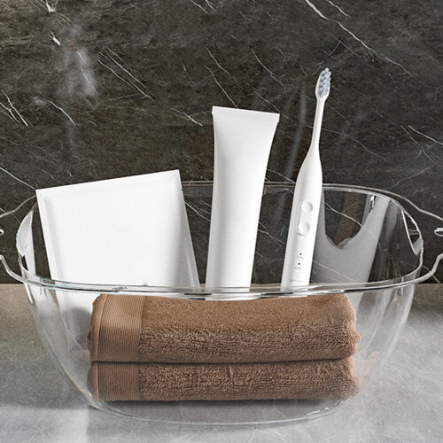 Clear Plastic Multifunctional Wash Basin - M Size, 10L, Transparent