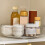 Transparent Round Kitchen Rotating Storage Tray for Spices, 1000g 5