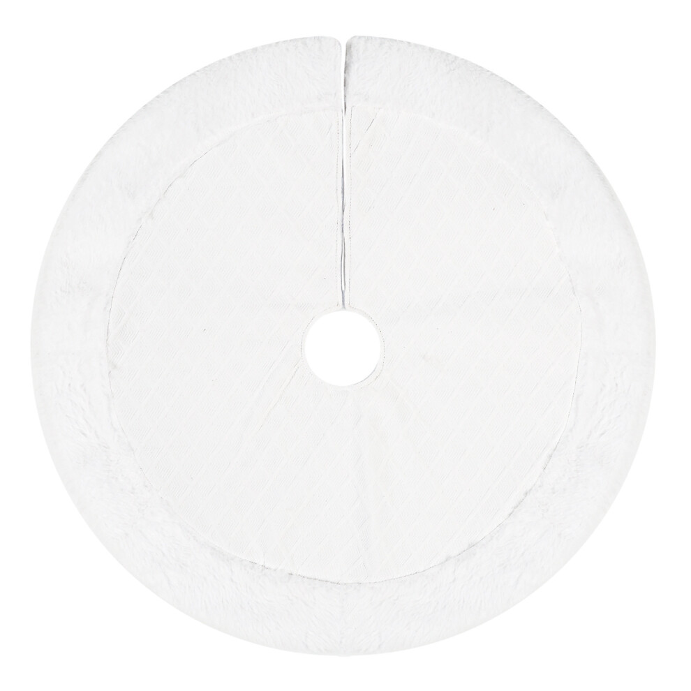 (White tree skirt) Christmas 36-inch tree skirt knitted Christmas tree decoration apron small size Christmas skirt festive atmosphere-image-OPC-PJB25YG-NEW