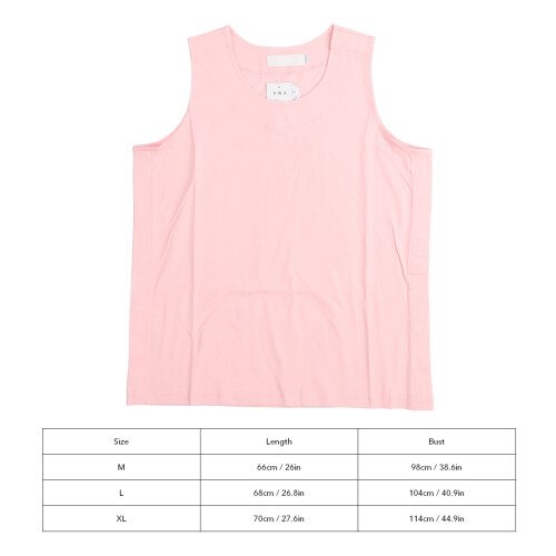Top de algodón sin mangas para postoperatorio rosa claro 1