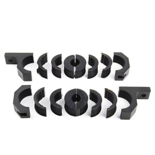 2 pezzi di supporto per barra LED in alluminio da 1,0-2,0 pollici nero 1