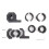 2 pezzi di supporto per barra LED in alluminio da 1,0-2,0 pollici nero 4