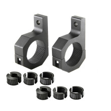 2 pezzi di supporto per barra LED in alluminio da 1,0-2,0 pollici nero
