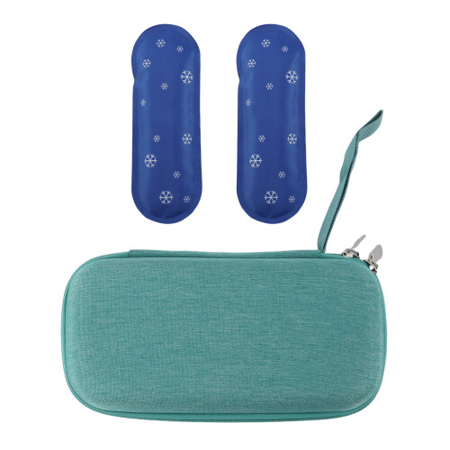 Portable EVA Insulin Cooler Case with 2 Ice Packs, 21x10cm 2