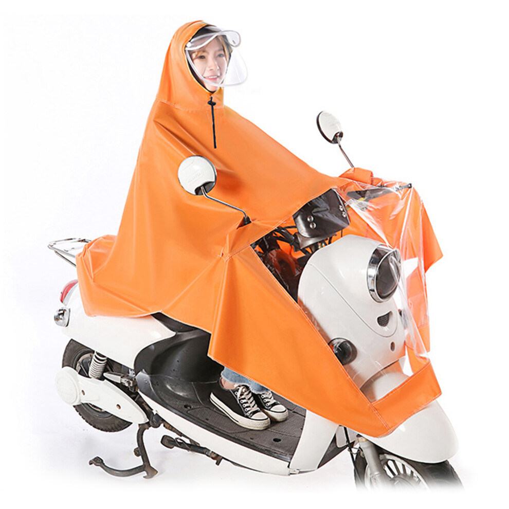 Electric Bike Rain Poncho 5XL Waterproof Cycling Raincoat Orange 9441331665949