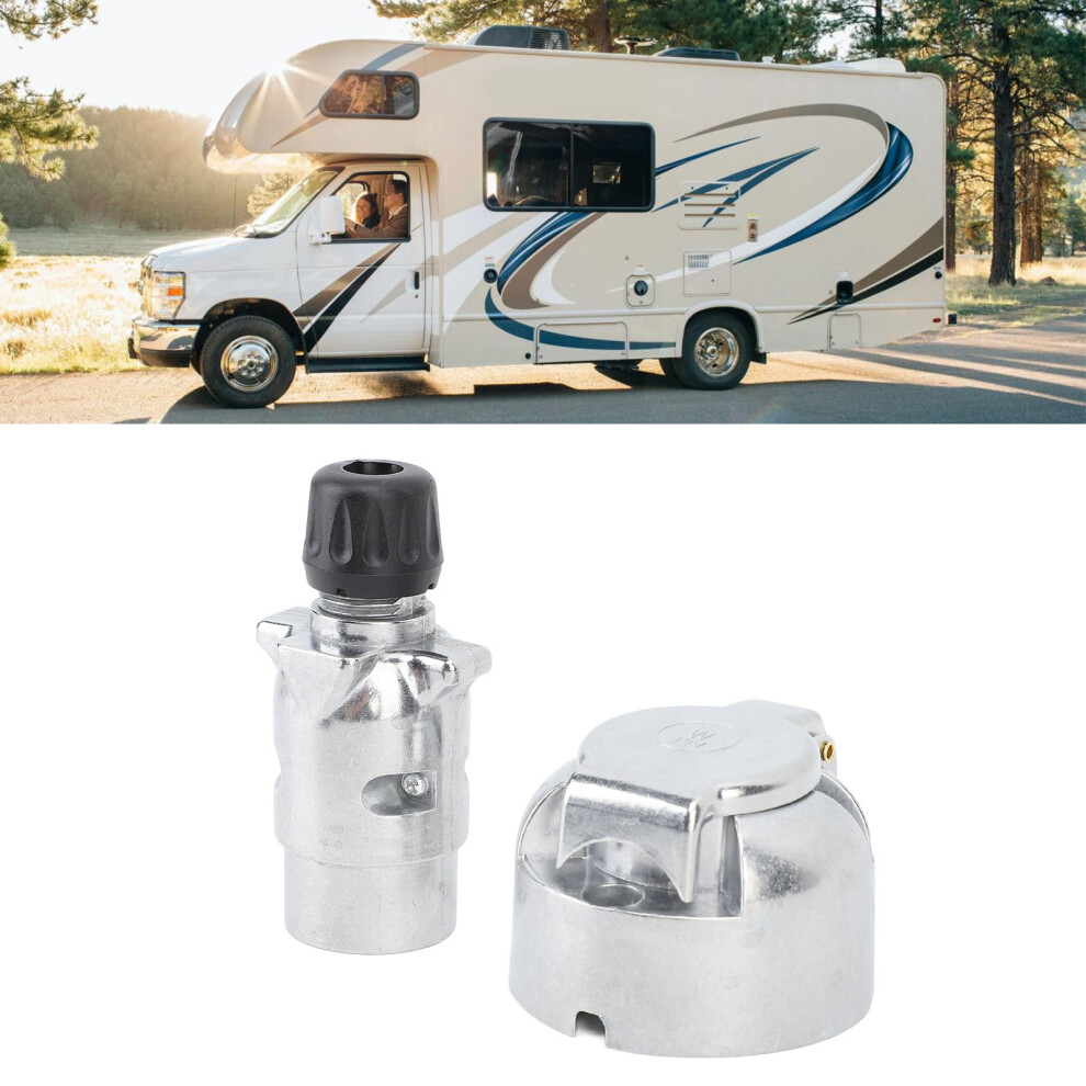 7 Pin Trailer Plug Socket Kit Aluminum Alloy Dc12v For Motorhomes And Marine 4691331666049