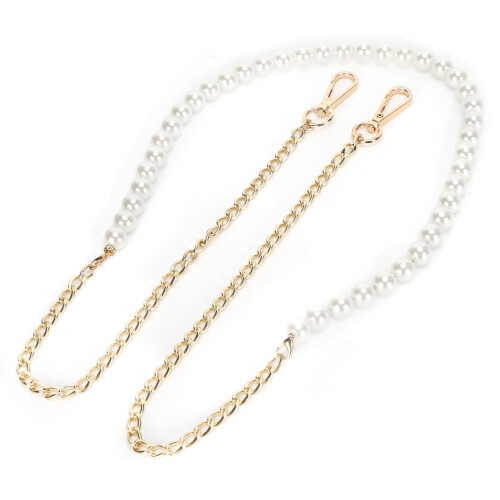 Imitation Pearl Bead Handle Bag Chain Strap 2