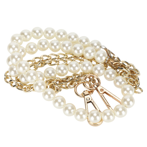 Imitation Pearl Bead Handle Bag Chain Strap