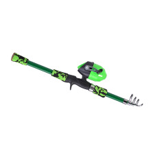 Kids Telescopic Fishing Rod & Reel Combo - 165cm, Fiberglass, Multi Color
