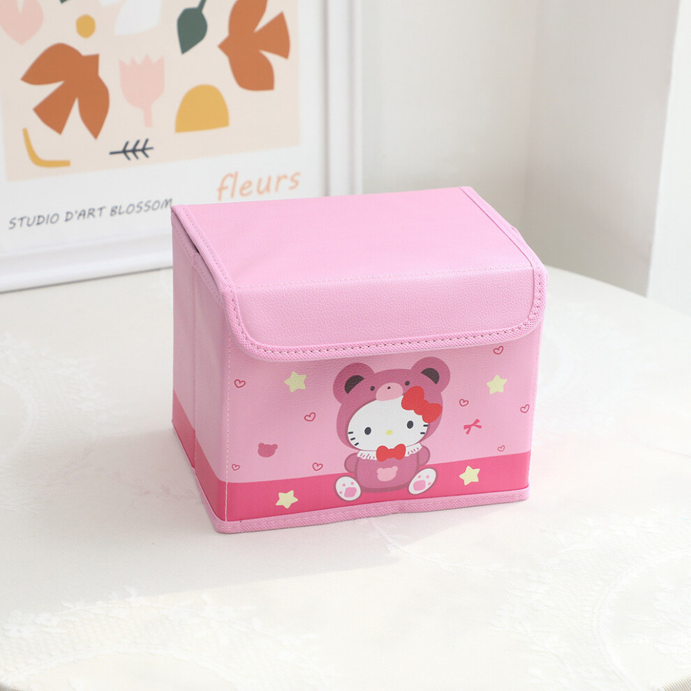 (Bear Head KT) Kuromi Hello Kitty Cinnamoroll My Melody Pattern Foldable Storage Flip Box-image-OPC-PJB29GX-NEW