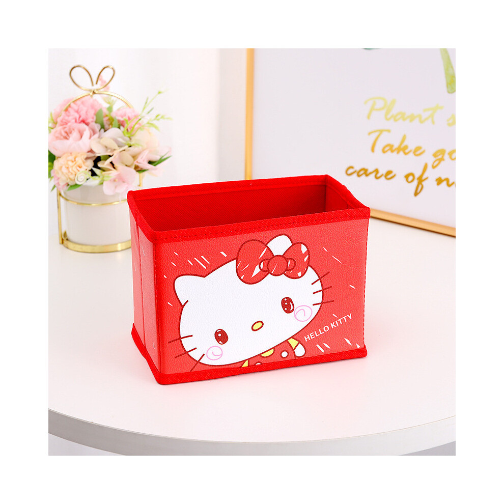 (Qkt) Kuromi Kitty Hello Cinnamoroll My Melody Pattern Foldable Desktop Storage Box-image-OPC-PJB29M7-NEW