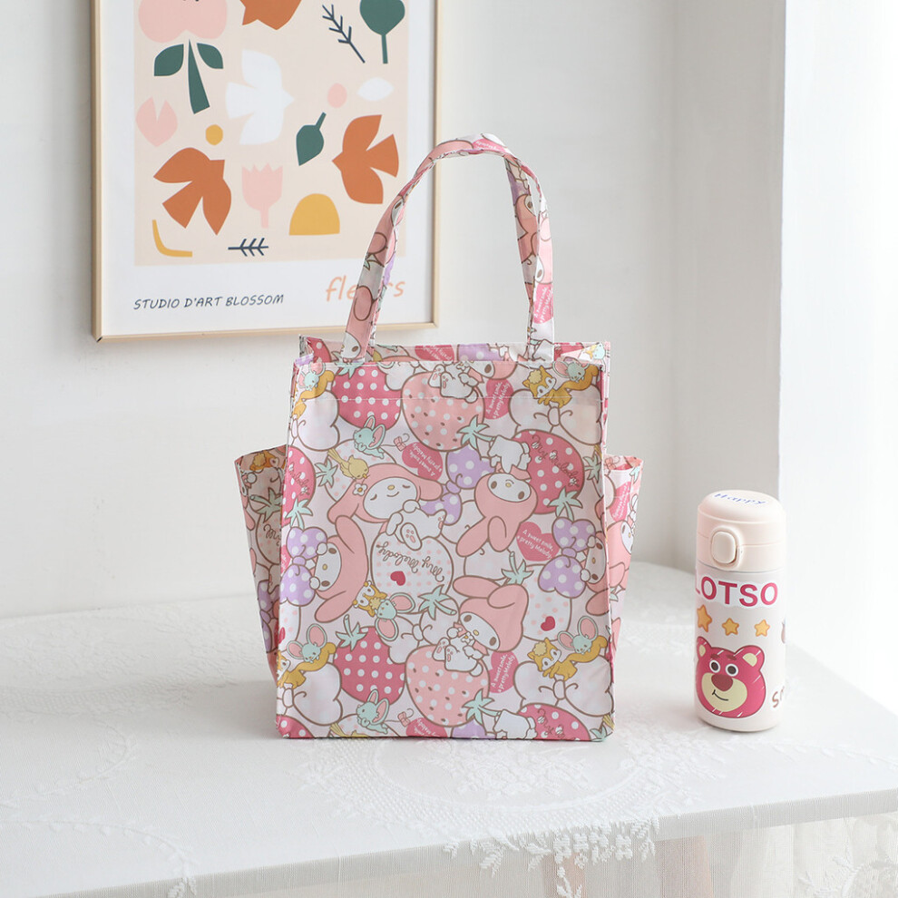 (StyleH) Melody Cartoon Kurumi Portable Lunch Bag With Side Pocket For And Home School-image-OPC-PJB2CPF-NEW