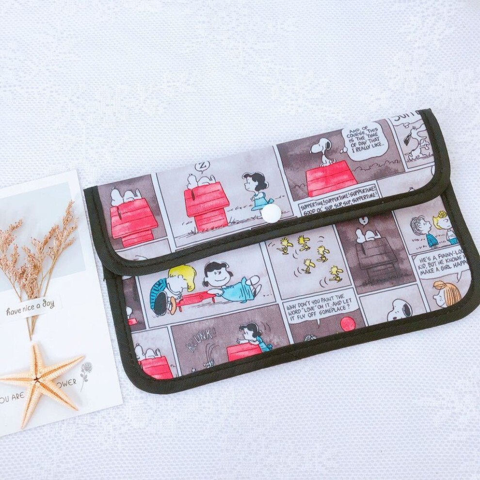 (StyleR) Portable Mask Snoopy Storage Pouch Kids Dustproof Organizer For Daily Travel And-image-OPC-PJB2D57-NEW