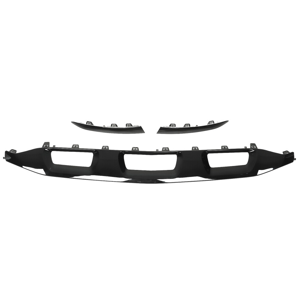 3Pcs Gloss Front Bumper Lower Trim Black 9121376087172