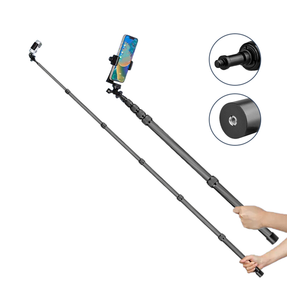 Invisible Selfie Stick 6-Section Extendable 78.7In Tripod Pole 3441331676583