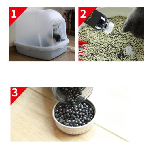 Perles de litière pour chat 250 ml Charbon actif Odeur 2