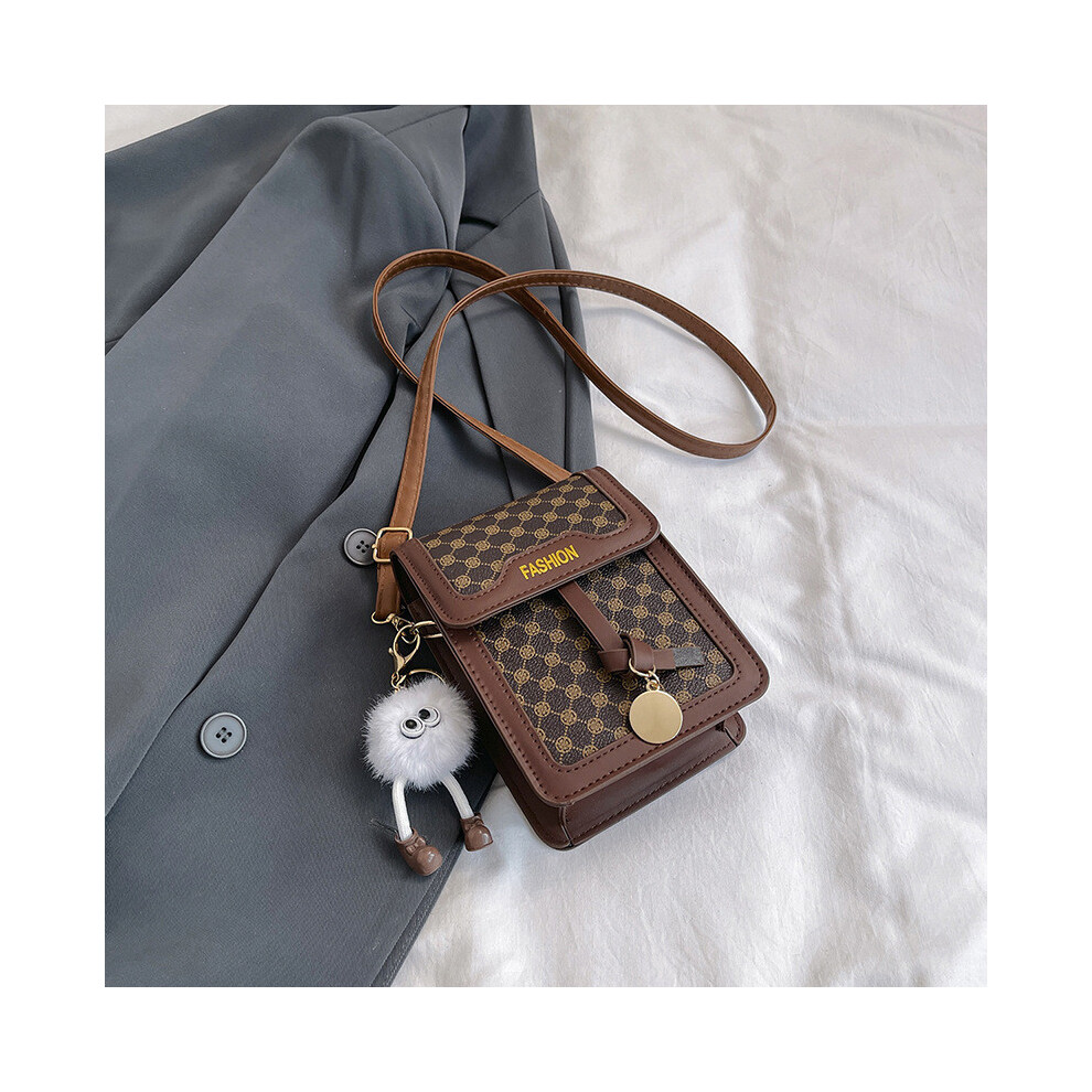 (Coffee, Without Pendant) Stylish Medium Sized Womens Square Purse Minimalist Design With Pocket Phone Interior-image-OPC-PJB2JWV-NEW