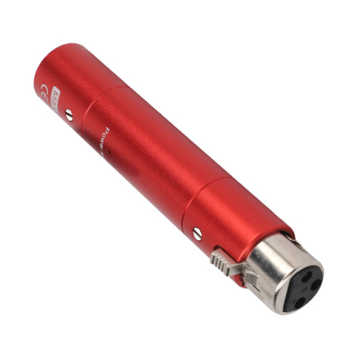 Red 28dB Gain Inline Mic Preamp for Live Streaming & Recording