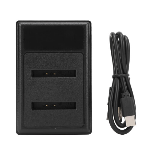 NB 11L Chargeur LCD USB-C à 2 emplacements 4,2 V 600 mA 1
