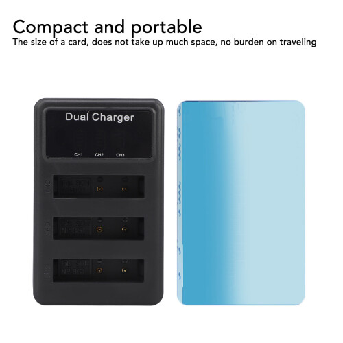 3er-Pack NP BG1 USB-Batterieladegerät mit LCD-Display 2