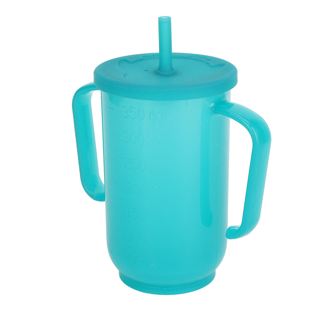 Leakproof Rehabilitation Straw Cup for Adults, 280ml, 2 Handles