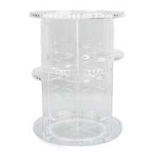 Organizador de maquillaje giratorio de 360, PS, transparente