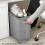 Cesta de ropa gris oscuro delgada con ruedas 40x20x35 cm 9
