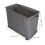 Cesta de ropa gris oscuro delgada con ruedas 40x20x35 cm 2