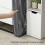 Cesta de ropa gris oscuro delgada con ruedas 40x20x35 cm 4