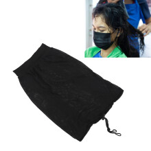 4 piezas de gorro de malla para secado del cabello, lavable, negro