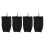 4 piezas de gorro de malla para secado del cabello, lavable, negro 11