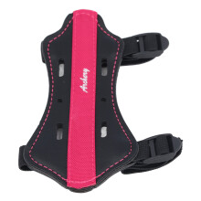 PU Leather Kids Archery Arm Guard Pink 4mm Thick Adjustable Protector