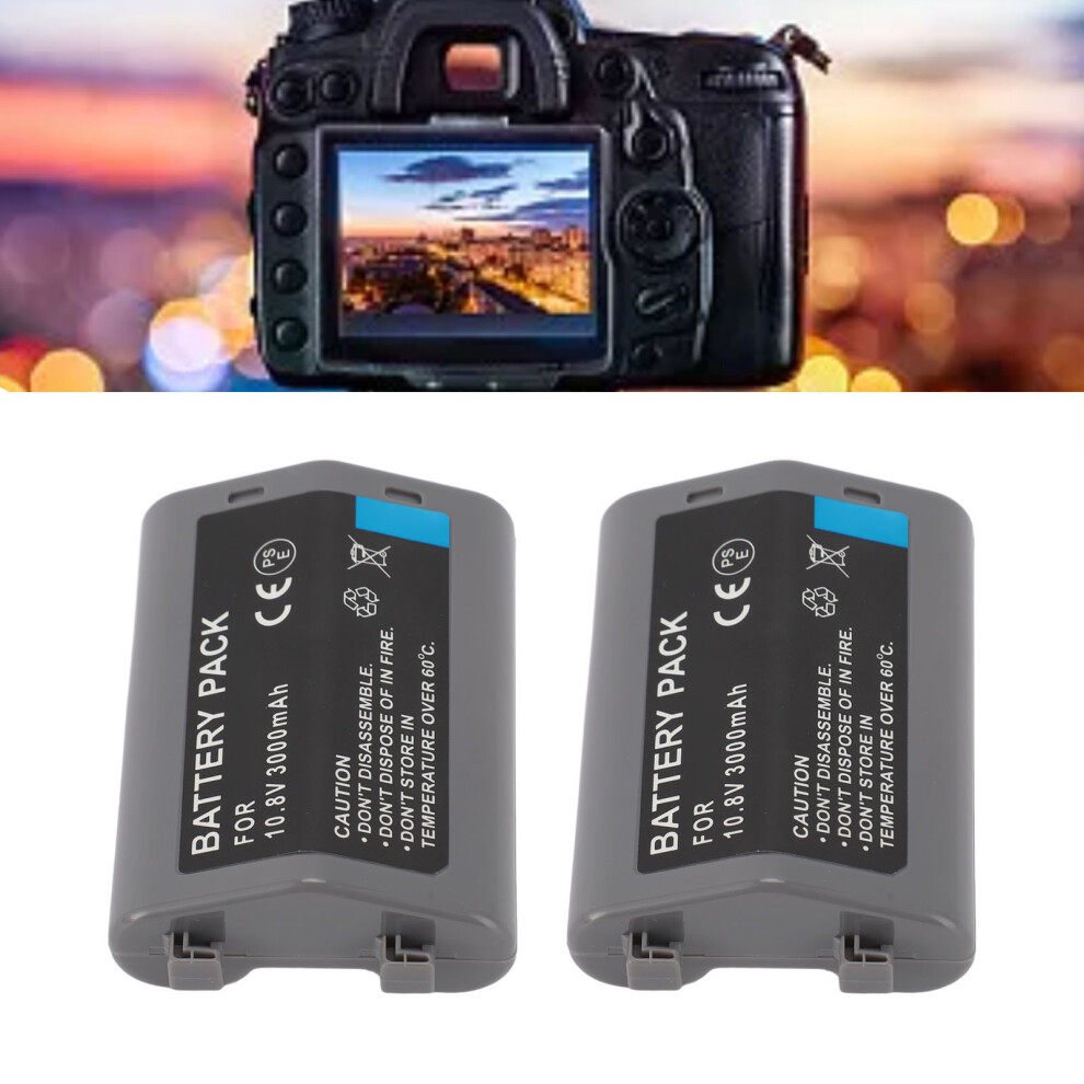 2pcs EN EL18 18A 3000mAh Camera Batteries for Nikon D4-D6 D850 D800