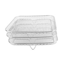 3 Stück 8-Zoll stapelbares 304er Edelstahl-Fritteurrack-Set