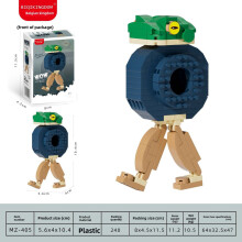 (Tire Frog Blue) Italiana Tungtungsahur Brainrot Building Blocks Toy For Development Kids Brain