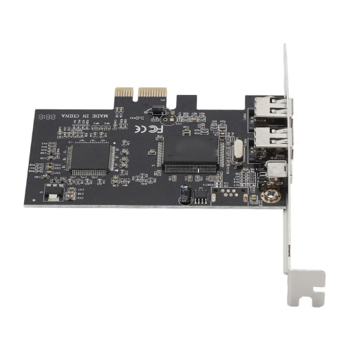 Tarjeta riser PCIe x1 a 1394A FireWire de 3 puertos, verde
