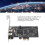 Tarjeta riser PCIe x1 a 1394A FireWire de 3 puertos, verde 4