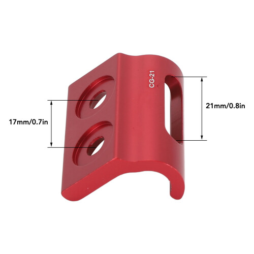 Vorderer Umwerferhalter aus rotem Aluminium 17 g 1