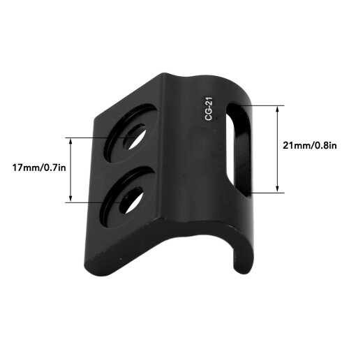 Schwarzer Aluminium-Umwerfer-Halteradapter 1