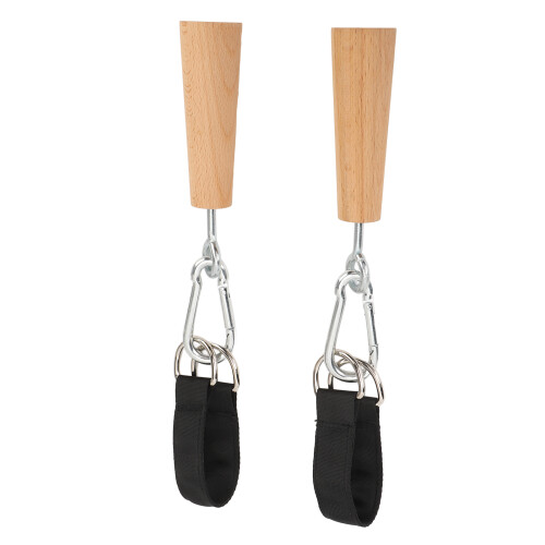 Wooden Pull Up Handles 1 Pair for Effective Arm Strengthening Home Workout 2