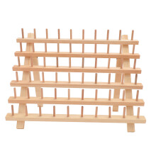 60 Spools Wooden Wall Mount Thread Rack, Sewing & Embroidery Stand