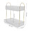 Supporto per trucco a due livelli, 30176 cm, bianco trasparente 2