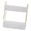Supporto per trucco a due livelli, 30176 cm, bianco trasparente 12