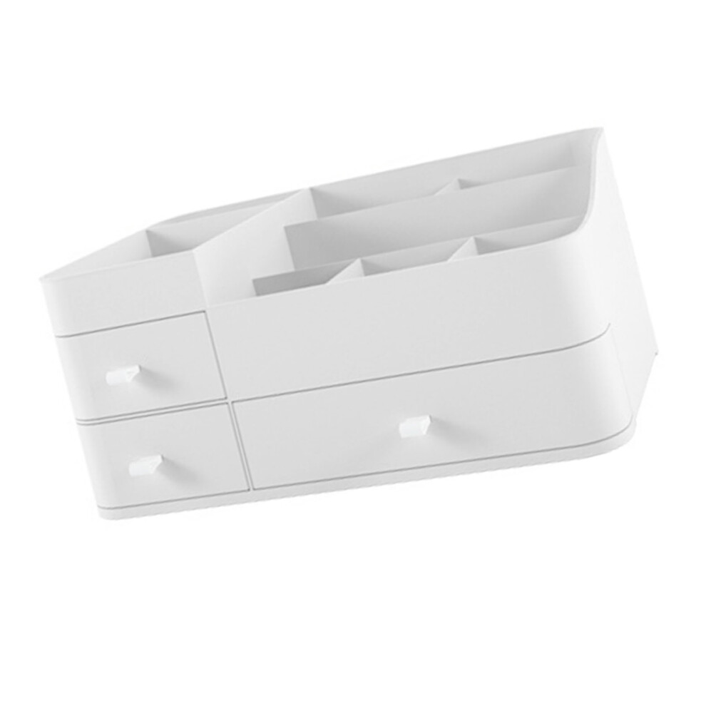 Waterproof Plastic Cosmetic Organizer with Drawers, White, 34x21.6x15.2cm-image-OPC-PJB52CY-NEW