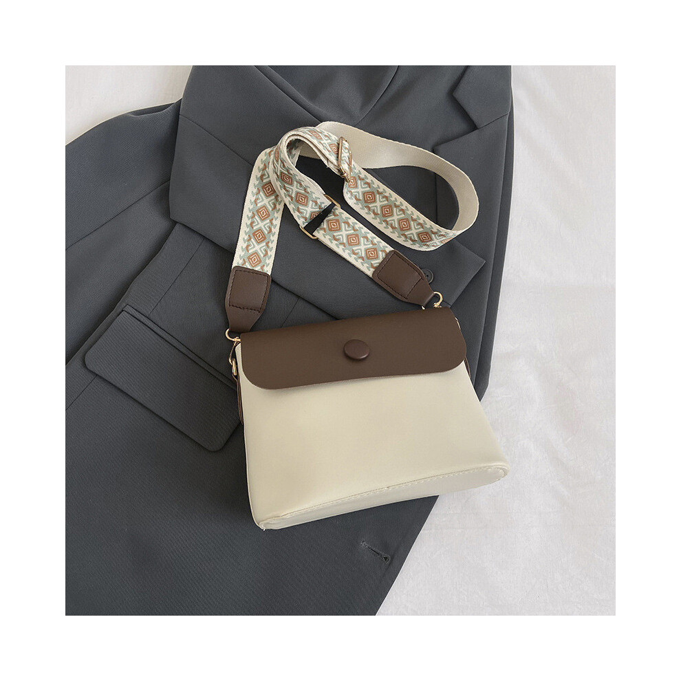 (White) Unique Softsided Square Bag For Women Featuring Trendy Color Contrast Design Minimalist And-image-OPC-PJB52FK-NEW