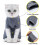 Cat Recovery Suit 4-Legged Grey Polyester | Soft, Elastic & Skin-Friendly M 8